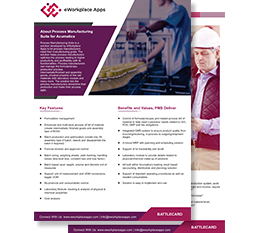 eWorkplace Apps Process Manufacturing Battlecard