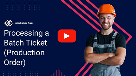 Processing a Batch Ticket (Production Order)