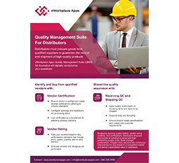 Quality Management Suite For Distributors 