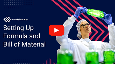 Setting Up Formula and Bill of Material