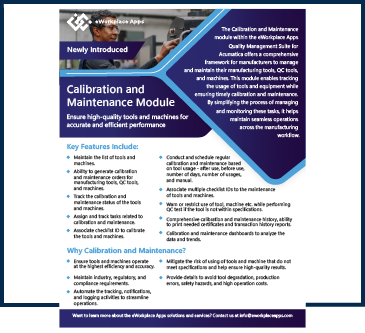 Calibration and Maintenance Module 
