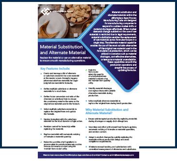 Material Substitution and Alternate Material